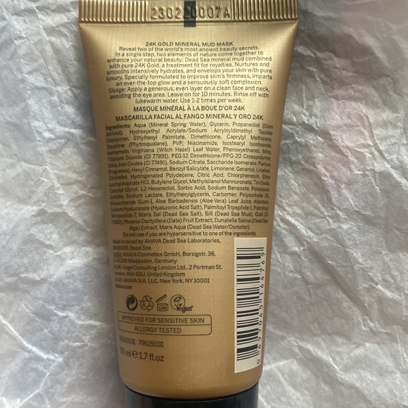 New/Sealed AHAVA 24K Gold Mineral Mud Mask - Picture 2 of 2